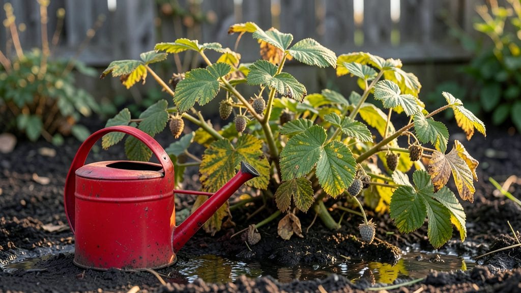 Overwatered Raspberry Plants: Drain, Dry, and Revive in 3 Steps