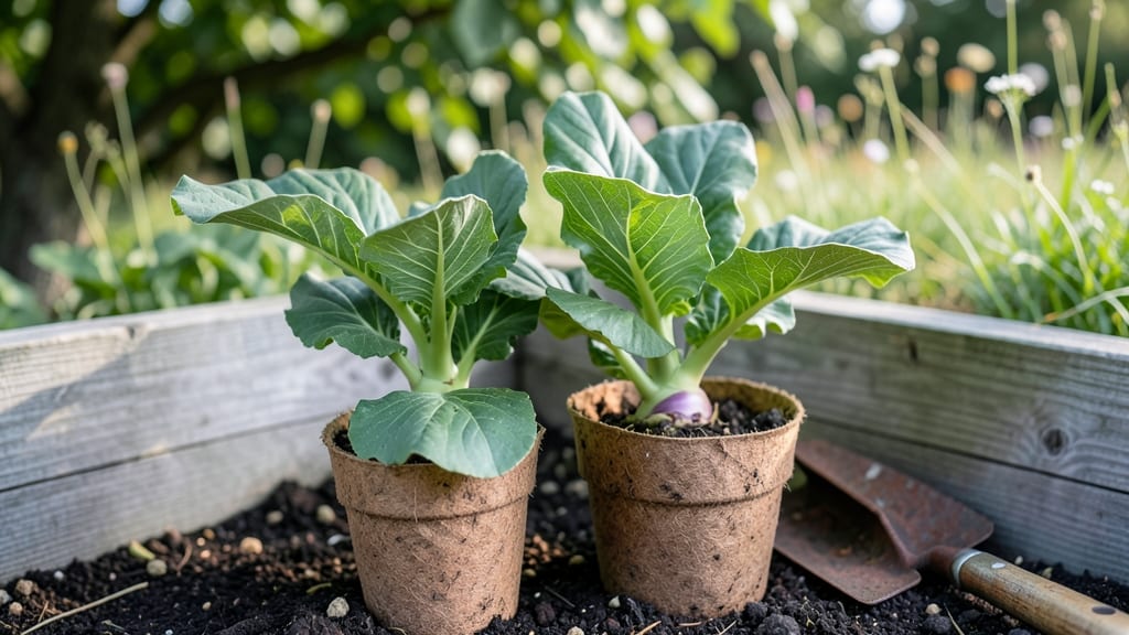 Planting Kohlrabi Seedlings: Hardened Off Success in Cool Season Gardens