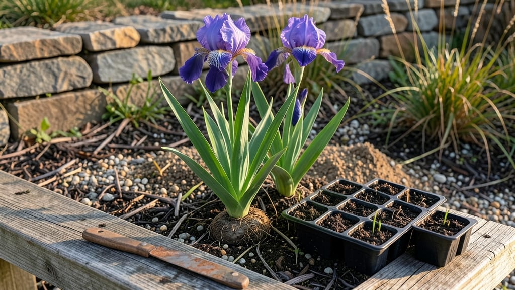 Propagating Iris Plants: Layered Rhizomes for Blooms in 6 Weeks